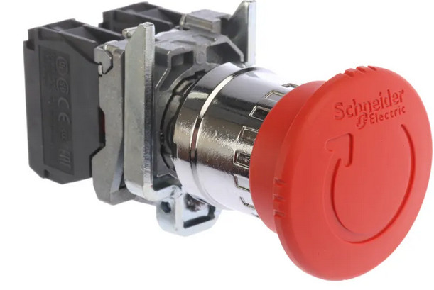 Bouton coup de poing XB4BS8445 Harmony arrêt d'urgence métal Ø22