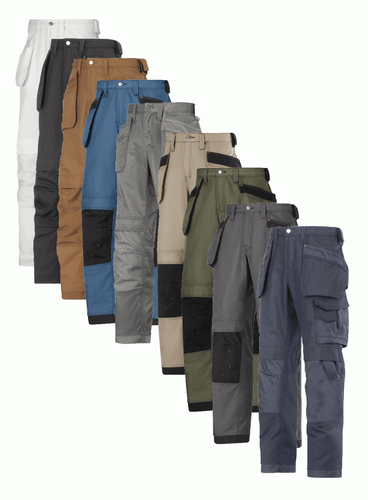 Snickers 3214 Canvas+ Craftsmen Holster Pocket Trousers Various Colours - Picture 1 of 8