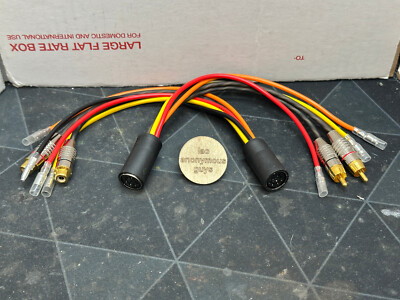 Female 8 Pin DIN-RCA (Phono) Adapter For Pioneer Equalizers Vintage Old School