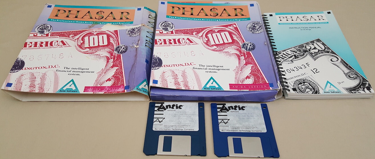 как выглядит Phasar Pha ar v3.0 Professional Home Accounting Register 1987 Commodore Amiga фото