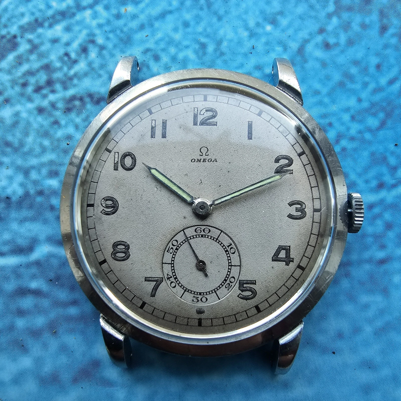 Omega — Vintage Omega Military Style Automatic Bumper Men's Watch Ref 2398 Serviced!
