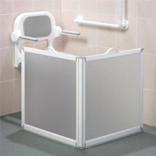 AKW Freeway 2 Panel Portable Shower Screen 1000mm x 1000mm 900mm High