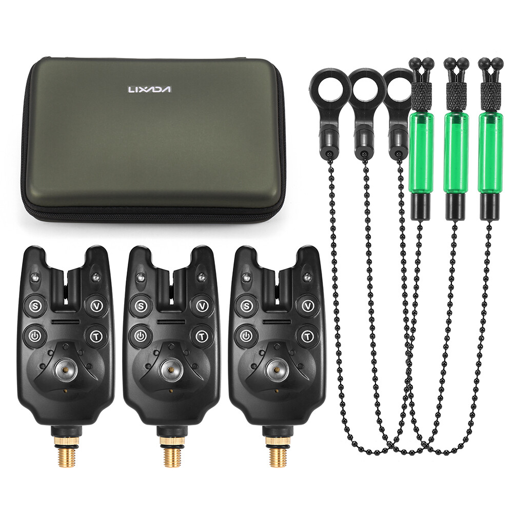 Lixada Fishing Bite Alarms Chain Alert Swinger Set Digital Fishing