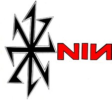NINE INCH NAILS sticker 4 x 6 inch Jumbo die-cut VINYL SCREEN-PRINTED DECAL