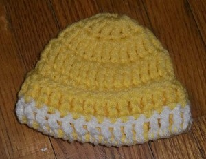 yellow infant hat