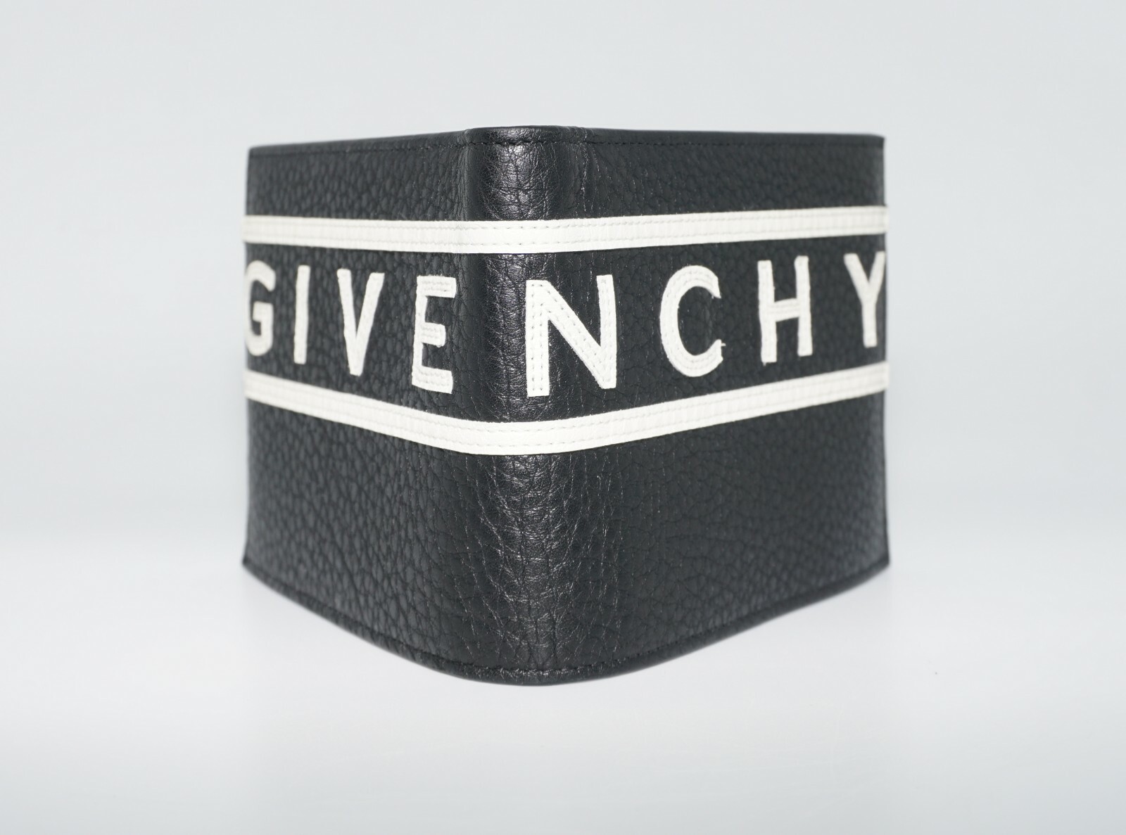 Givenchy Men's Reverse Logo Leather Billfold Wallet, Black/White, MSRP $595 image 4