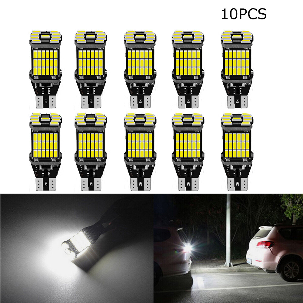10X T15 921 912 LED Reverse Backup Light Bulbs – 6000K Super Bright White – 45 SMD-1005088