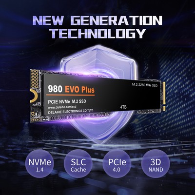 980 EVO Plus PCIe 4.0 NVMe M.2 Hard Drive SSD 1TB/2TB/4TB Solid State Drive 