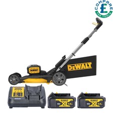 Dewalt DCMWP134 36V XR Brushless Push Lawn Mower + 2 x 4.0Ah Batteries & Charger