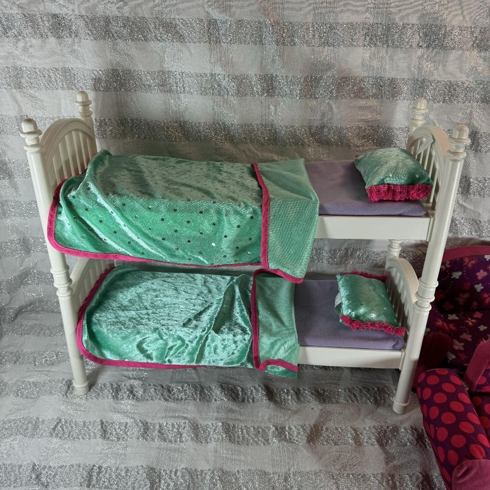 My Life Furniture Bunk Bed with Beddings 2 Couch Chair Sofa Pull Out