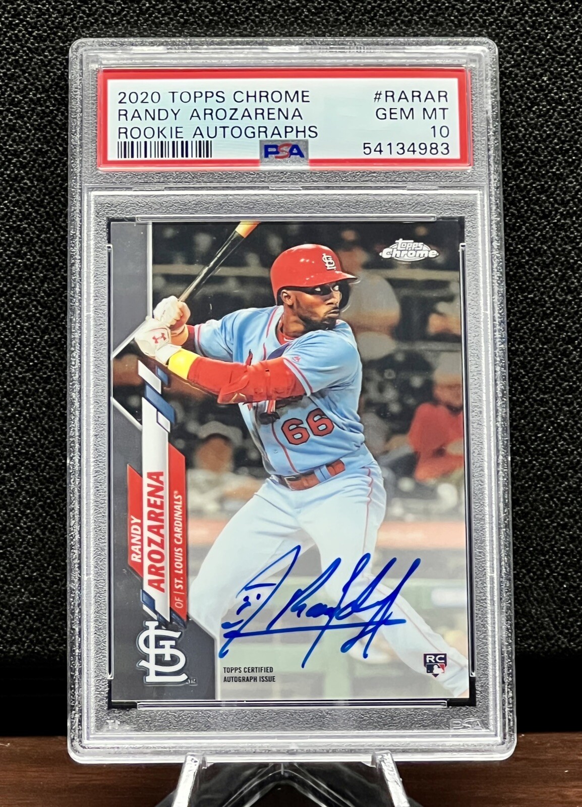 RANDY AROZARENA 2020 Topps Chrome Auto Autograph Rookie Card RC PSA 💎 Mint  10 | eBay