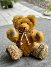 6 in. Caramel Artist Teddy Bear “Romanov” 1988 By Sher Masor, Jointed, Vintage