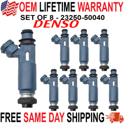 OEM NEW DENSO x8 Fuel Injectors For 1998-2005 Toyota & Lexus 4.7L V8#23250-50040