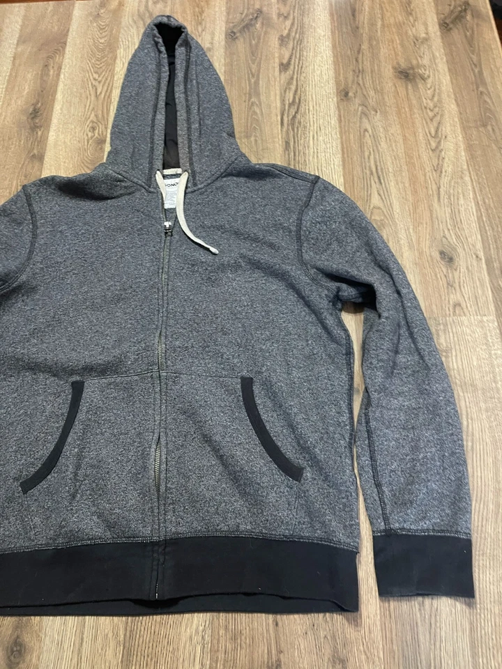 Sudadera con Capucha Sonoma, Para Hombre Talla Grande, Gris, Cremallera Completa, Bolsillo, Manga Larga Foto 4 de 4