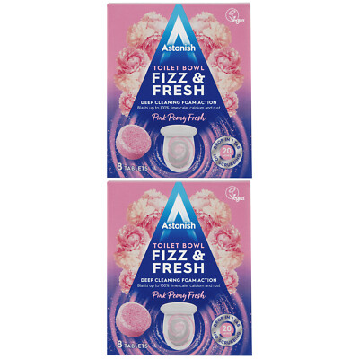 Pastilles Effervescentes Astonish Pour Toilettes - Nettoyant Et Désodorisant, 8 Tablettes, Fabriqué Au Royaume-Uni