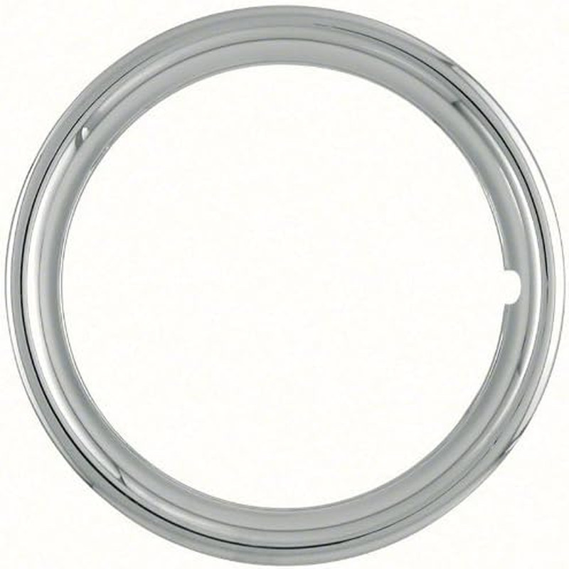 Set of 4 Polished Stainless Steel 14" 1.75 Inch Beauty Trim Rings 1514S