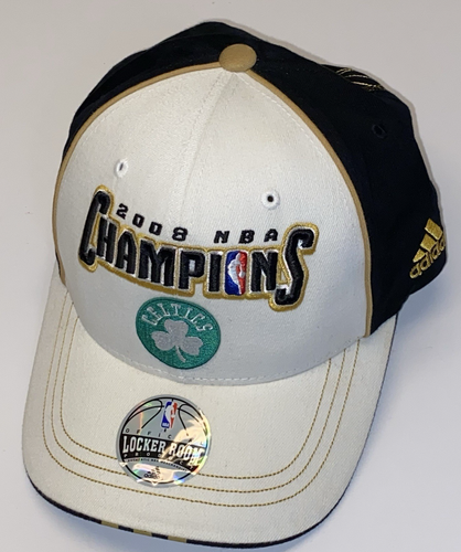 2008 BOSTON CELTICS NBA Champions Hat Basketball Locker Room Adjustable Adidas