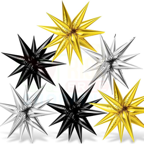 StarBurst Star Explosion Spike Foil Balloons Cone Foil Balloon Xmas Party Decor - Picture 13 of 14