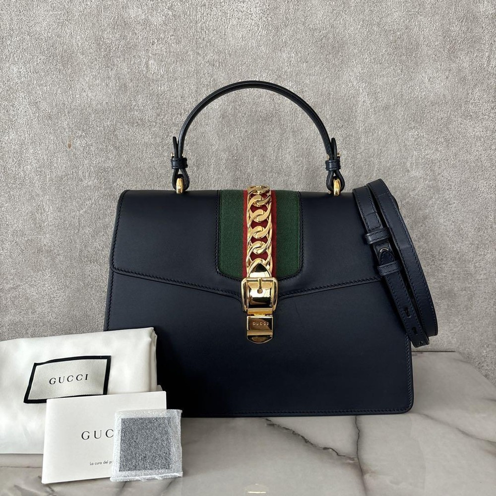GUCCI handbag navy sylvie #PCG3B8