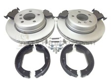 SET 2 DISCHI E PASTIGLIE FRENO POSTERIORI BMW X3 E83 04-11 E GANASCE FRENO A MANO E KIT MONTAGGIO