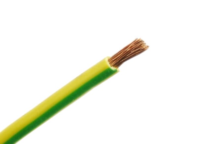 Ground Earth Wire Cable Green/Yellow Aderleitung Kabel Erdung H07V-K 16mm² 3m