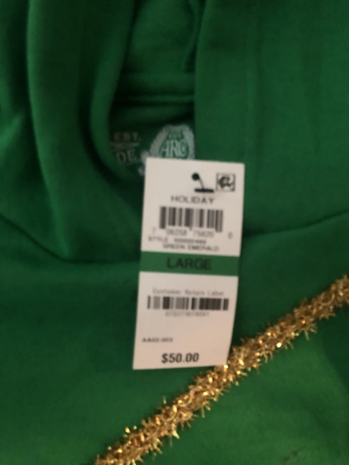 Disfraz de árbol de Navidad verde elegante trapo americano para mujer $50 grande Foto 2 de 3