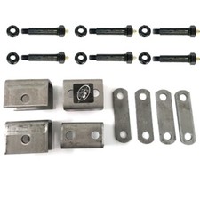 SOUTHWEST WHEEL Greaseable Trailer Axle Single Hanger Kit for Double Eye Springs