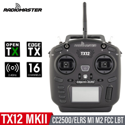 RADIOMASTER TX12 MK II RC Sender CC2500 ELRS EdgeTX OpenTX 2,4G 16CH Hall Gimbal