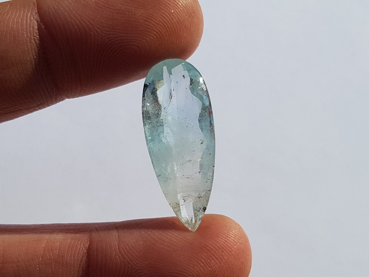 Paire De Topazes Bleues Du Brésil 7,83 Ct - Forme Poire - Qualité VVS1 - Neuves