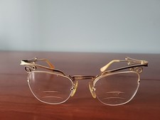 Vintage 1950s Spirelle Frames Bausch  Lomb Gold Filled Women's Glasses 10k Gold