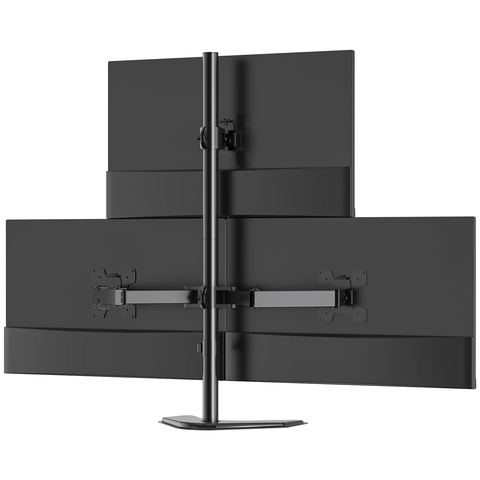 , Free Standing Three Monitor Desk Mount Fully Adjustable...