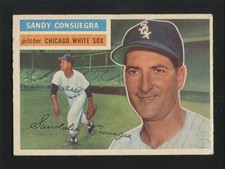 #265 SANDY CONSUEGRA, White Sox - 1956 Topps: VG-EX, back crease 251366e