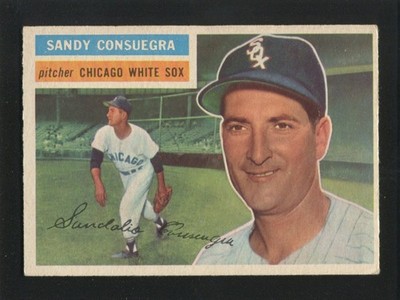 #265 SANDY CONSUEGRA, White Sox - 1956 Topps: VG-EX, back crease 251366e