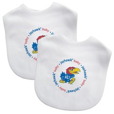 BabyFanatic - Kansas Jayhawks - Officially Licensed NCAA Baby Bibs 2-Pack