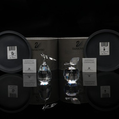 SWAROVSKI Figurines Apple and Pear 160796+162885