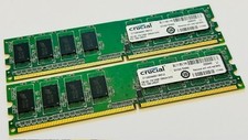 2GB (2x1GB) Crucial CT12864AA667.M8FJ2 PC2-5300U 667MHz DDR2 Memory Kit