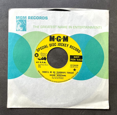 7  Hank Williams - There'll Be No Teardrops Tonight - US MGM Promo