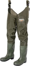 Heavy-Duty PVC Thigh Waders with Cleated Sole – Seam-Welded & Flexible