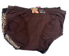 NEW 3 Pack Maidenform Everyday Luxe Bikini Panties L/7 Multi-Color DM3TBK