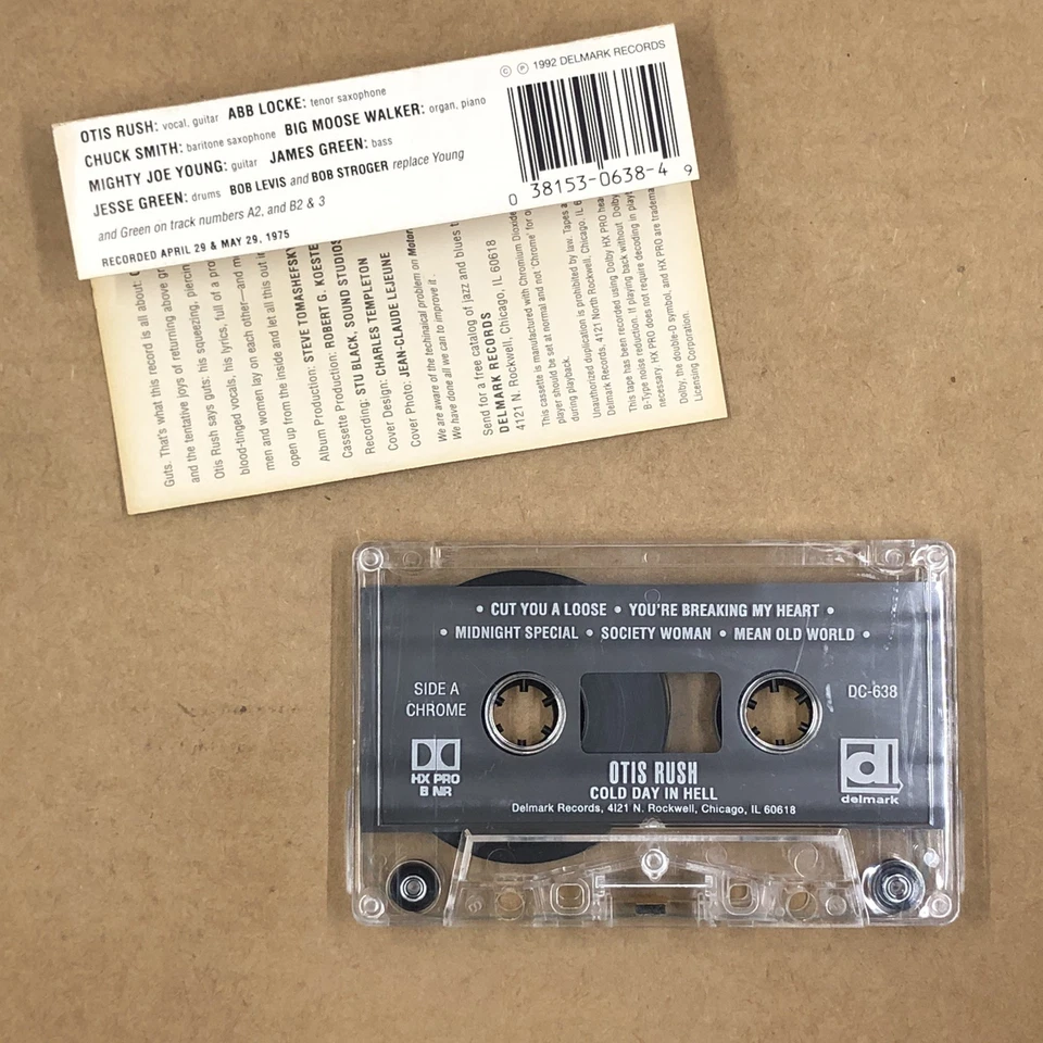 OTIS RUSH Cassette Tape Blues Chicago COLD DAY IN HELL 90s Reissue - Image 2 of 4