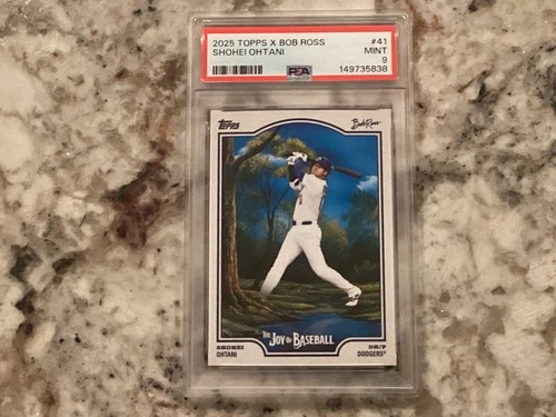 Shohei Ohtani 2025 Topps X Bob Ross #41 PSA 9 MINT PSA 9 POP Is A Low 86 Lowest$