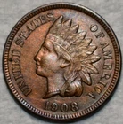 AU-UNC 1908-S Indian Head Cent, Razor-Sharp, Key-Date specimen!