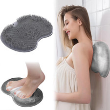 1 Pcs Shower Back  Foot Scrubber, Wall Mounted Back Scrubber Silicone Bath Mass
