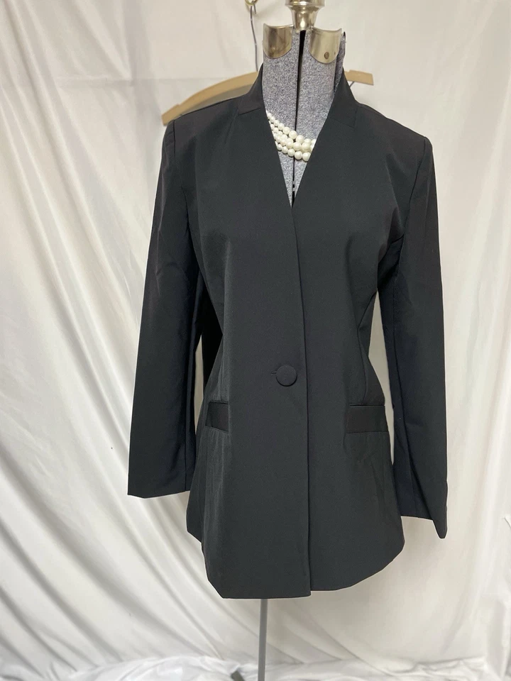 NUEVO Traje Pantalón Cabi Talla 8 Conjunto de Dos Piezas Negro Traje Eléctrico Bolsillos Fácil Cuidado EXEC Foto 4 de 4