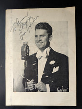 Dean Hudson Signed NBC Radio Publicity Photo Florida Clubmen Big Band WLW WOR WG