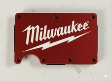 Custom Milwaukee Tool Metal Wallet Aluminum RFID Blocking With Money Clip