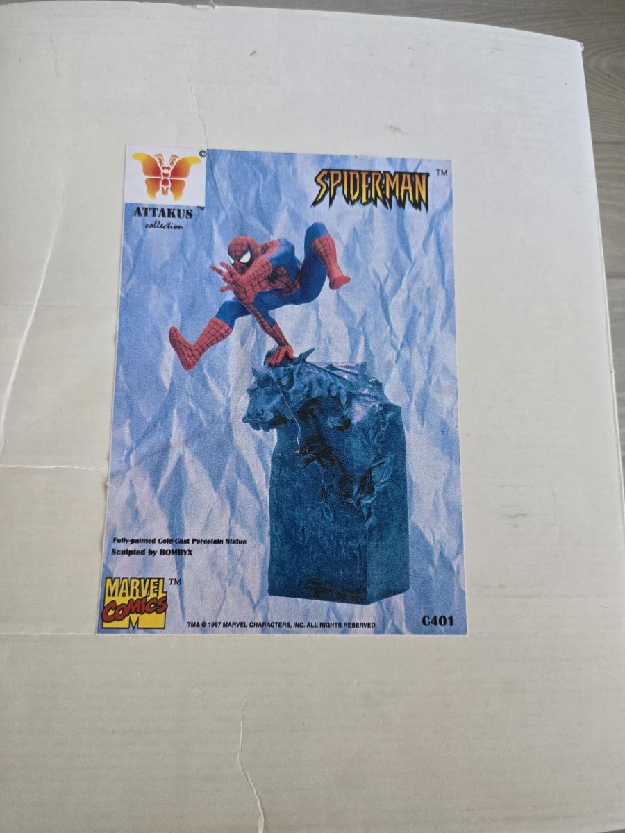 アタカス スパイダーマン ガーゴイル スタチュー　ATTAKUS 1997 ATTAKUS Collection 12' SPIDER-MAN on Gargoyle 1670/8888 w