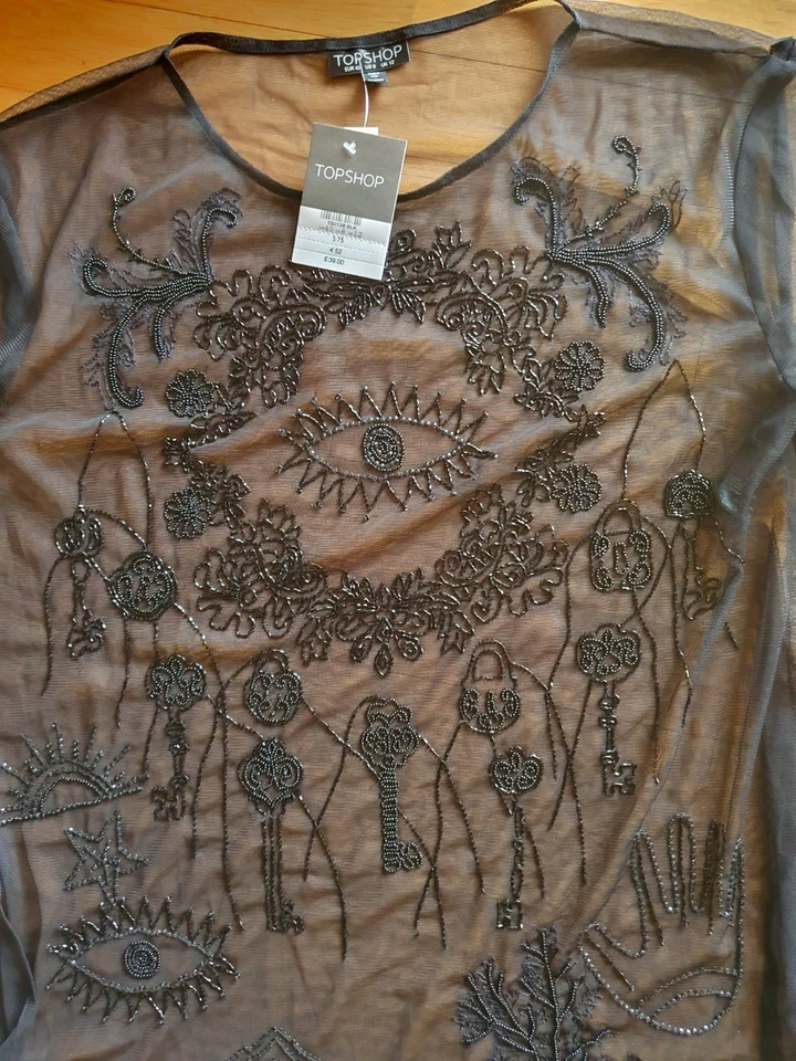 TOPSHOP Tunika Bluse Shirt Überwurf Neu Eti 40/42  Np 52 € TOP - Bild 3 von 4