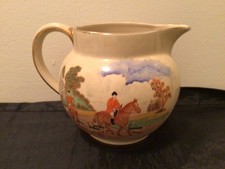 VINTAGE SADLER HUNT SCENE PORCELAIN TEAPOT