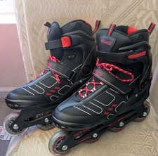 Chicago Inline Roller Skates Power Glide Men's Size 9 ABEC 5 Red Black White